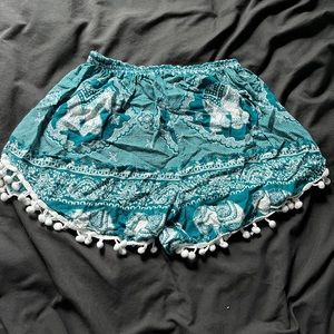 Blue Middle East Elephant Shorts